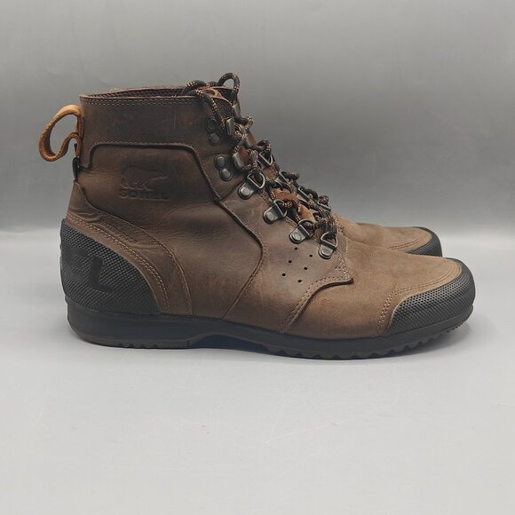 Sorel Ankeny II Mid Hiking Trail Waterproof Boots Brown Black - Picture 1 of 11